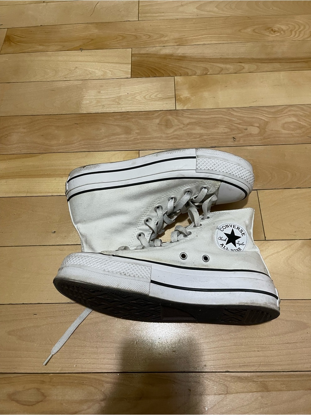 Converse Women's White Platform High-Top Sneakers